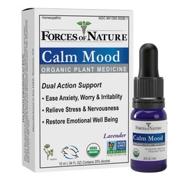 Forces of Nature Organic Calm Mood, All Natural, Non GMO, Non Toxic, 10 ML (Pack of 1)