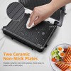 Panini Press Grill, Aigostar 1000W Sandwich Maker with Ceramic Non-stick