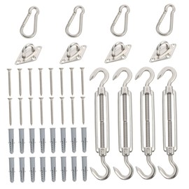 Totority Stainless Steel Shade Sail Accessories Spring Buckles for Outdoor Awnings Sturdy Sunshade Mounting Kit for Camping Decks and Patios