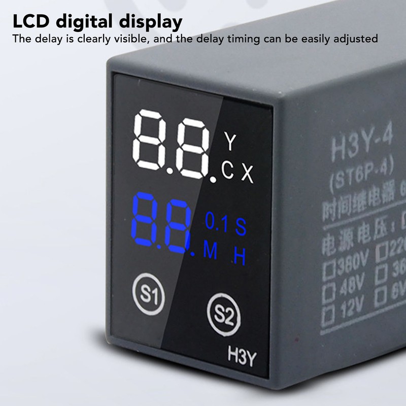 Delay Relay 4 Channel Digital Display Multifunctional Time Delay Relay