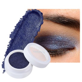 Ofanyia Creme Eyeshadow, Mashed Potato Pearlescent Monochrome Eyeshadow, High Pigmented Shimmer Cream Eyeshadow, Long-lasting Polarised Light Not Smudged Eye Shadow (04# Navy Blue)