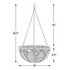 Arcadia Emerald Series Round Hanging Basket Planters, 16-Inch