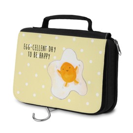 Parent-New - Mr. & Mrs. Panda Toiletry Bag Fried Egg, Pastel yellow, Hand drawn
