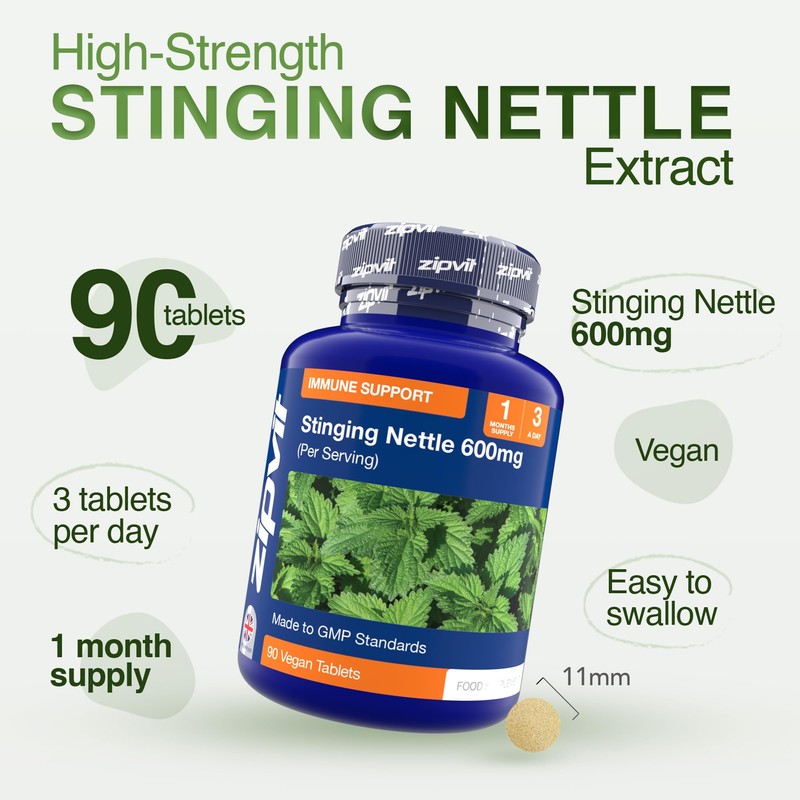 Zipvit Stinging Nettle 600mg, 200mg Per Tablet, 90 High Strength