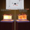 Dynaming 4 Pack Solar Post Cap Lights Outdoor with Flickering