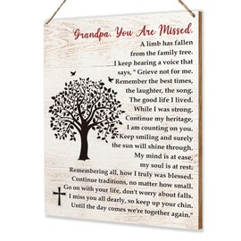 Memorial Gifts for Loss of Grandpa Bereavement Gifts for Loss of Grandpa Loss of Grandpa Sympathy Gifts in Memory Gifts Remembrance Gifts Wood Signs 8 x 10 inche