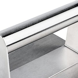 Lrtzizy Steel Burger Press, 5.5 Inch Square Burger Smasher, Professional Griddle Accessories Kit, Grill Press Perfect