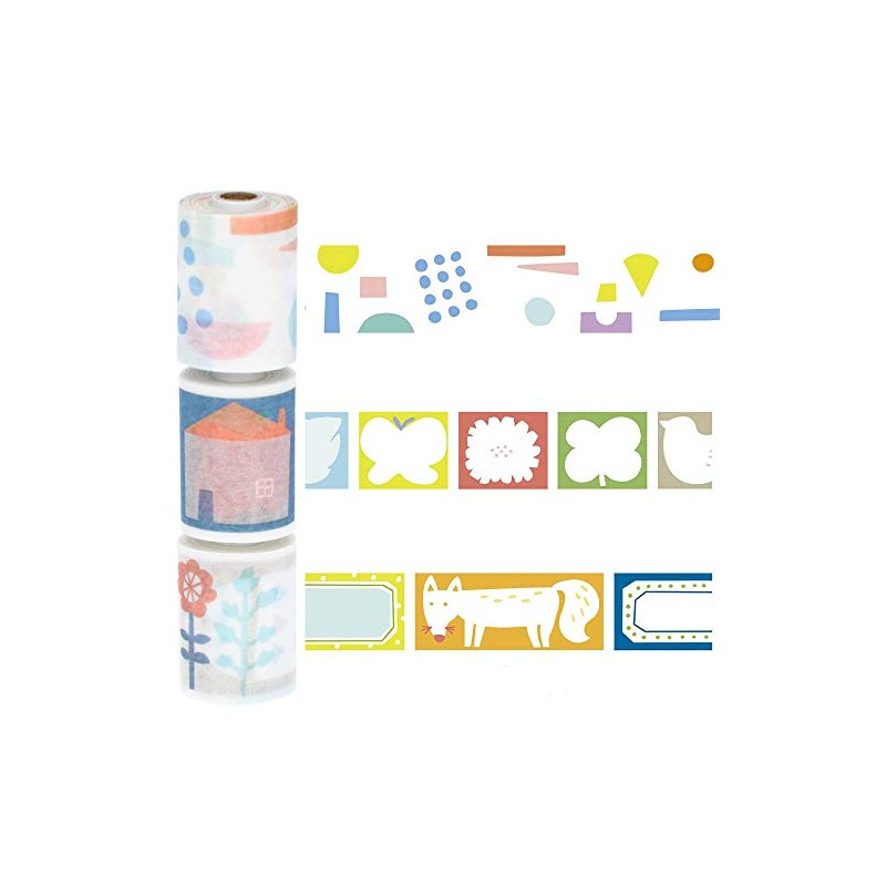 Marks MST-FA22-B Masking Tape, Perforated, Slim, Notebook Deco, Monthly, No