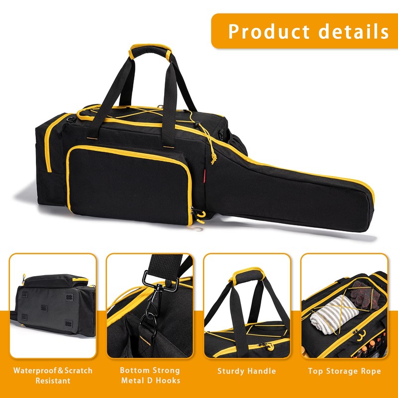 Chainsaw Case, Durable Chainsaw Bag with Removable Spill-proof & Wipe-clean