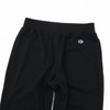 Champion C3-YS250Z Men's Sports Fleece Lined Logo Long Pants, Black