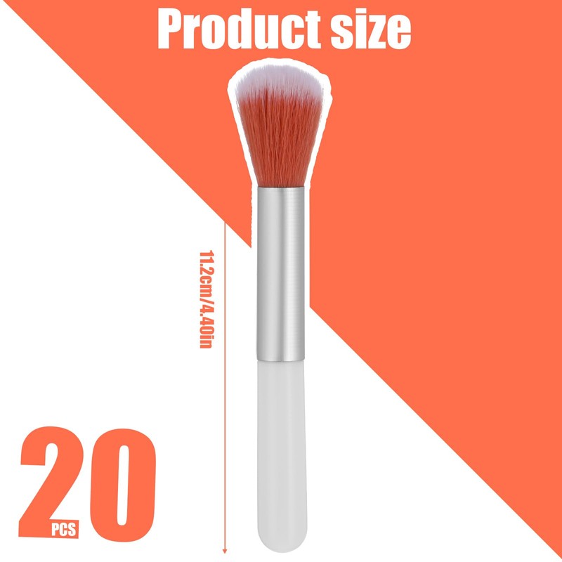 20PCS Fluffy Makeup Brushes Set Portable Foundation Blending Brush Professional