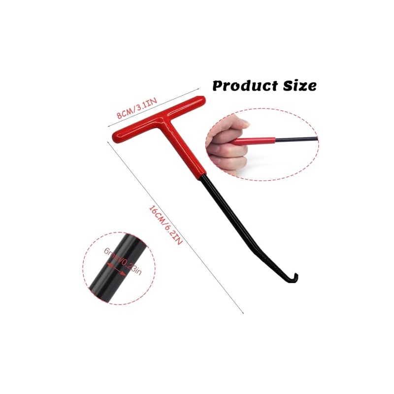 1 Piece Spring Puller Tool, Red, Hardened Steel, Motorcycle Tool,