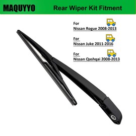 Rear Windshield Wiper Blade Arm Set Replacement for Nissan Rogue 2008-2013, Juke 2011-2016, Qashqai 2008-2013, MAQUYYO Rear Windshield Wiper Blade Arm Kit Replacement 28780-JM00A