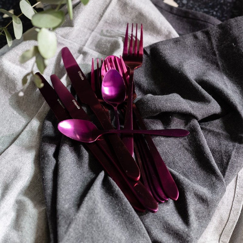 Homla ABELE Bestek Set, matt, violet, 16 pieces