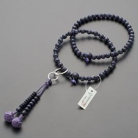 Buddhist Altanya Takita Shoten Prayer Beads, Jodo Buddhist Beads, For Women, Purple Gold Stone (Blue Gold Stone) 60,000 Pure Land 8 inch, Pure Silk Gan-Tenbo, Kyoto Prayer Beads, 2 Wheel Beads, Daily Prayer Beads [Takita Shoten Issued by Kyo Nenju Beads 