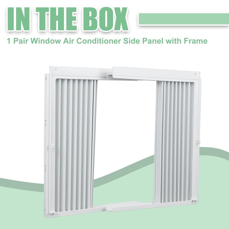 Memrita Window AC Side Panels with Frame Set,Air Conditioner Accordion