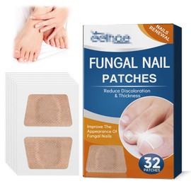 32 Stück Zehennagel Behandlung, Nagelgraben Reparaturpflaster, Spaltnagelreparatur Stärkende Nägel, Nagelgraben Reparaturpflaster für Beschädigte Nägel und das Erscheinungsbild Verfärbter Nägel