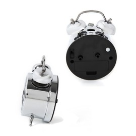 MAG T-765S-Z Bell Mini DX Alarm Clock, Loud Volume, Quiet, Continuous Second Hand, Snooze Function, Light, Silver