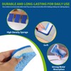 PUCITY Blue Wood Pulp Sponges 12Pack Non-Scratch Cellulose Scrub Sponge,