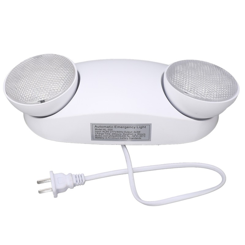 LED Emergency Light Two Head Adjustable Commercial Emergency Lighting Fixtures