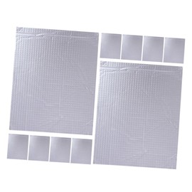 TEHAUX 10 Pcs Sound Insulation Pad Dampening Foam Absorbing Soundproof Mats Anti- Auto Sound Deadening Material Sound Proofing Mat Sound Deadener for Cars Insulation for Van Silver Cotton