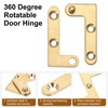 sourcing map 4pcs Door Hinge, 1.9 Inch Pivot Hinges 360