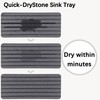 NiuYichee 2 PCS Water Absorbent Diatomite Coasters (10.24"X3.94"), Grooved Design,