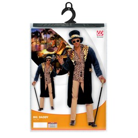 Mens Big Daddy Velvet Costume Small UK 38/40" for Superhero Fancy Dress