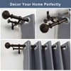 Double Curtain Rod, 1 inch Window Telescoping Drapery Double Rod