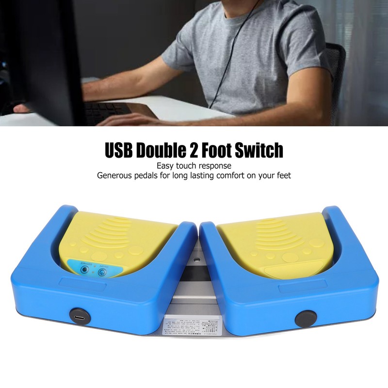 USB Foot Pedal Wireless Dual Mode 2 Position 2 Mechanical