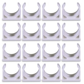 30 Pcs PVC Water Pipe Clamps Clips Push-Fit Fittings Pipe Clips Conduit Fittings for 25mm Pipeline White