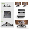 WEGASTU 2 Pack White Corner Monitor Stand, Triangle/Square Adjustable Height