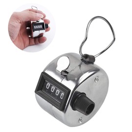 KIMRDIABTE Hand Held Tally Counter with Lanyards,4 Digit Metal Mechanical Click Counter for Knitting,Golf Scorer,Lap,Counting People