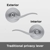 Kwikset Tustin Interior Privacy Door Handle with Lock, Door Lever