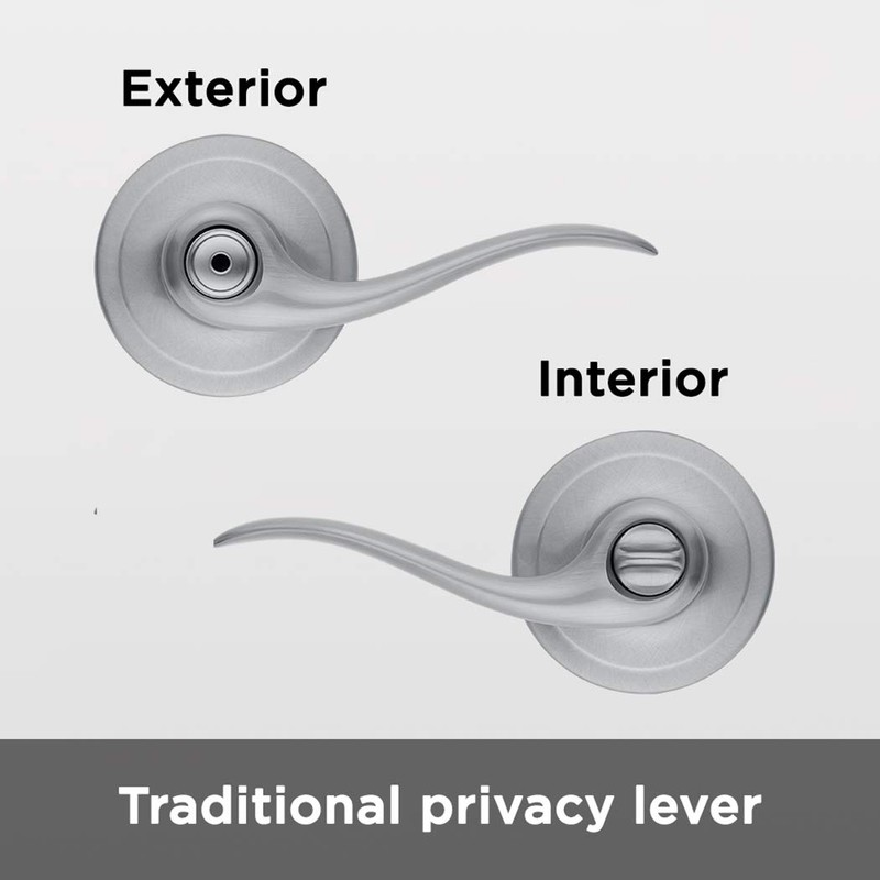Kwikset Tustin Interior Privacy Door Handle with Lock, Door Lever