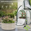 Riased Garden Bed with Greenhouse Cover, Raised Planter Box (2pcs