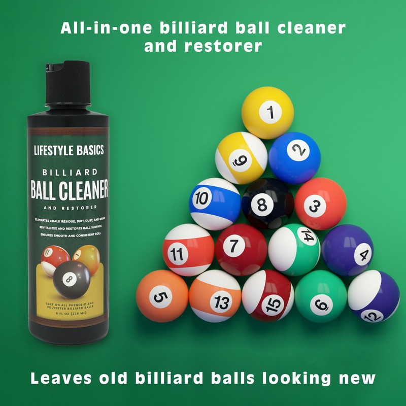 Lifestyle Basics Billiard Ball Cleaner and Restorer Polish | All-in-One