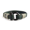 Mens Rope Bracelet - Stainless Steel Black Shackle, Extremely Durable