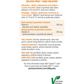 Vitamin C Gummies 250 mg Value Size - Tangy Orange Flavour