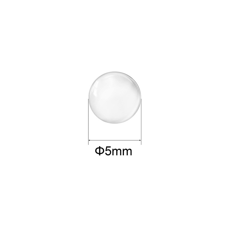 uxcell 5mm Solid Round Clear Glass Ball Boiling Stones Soda