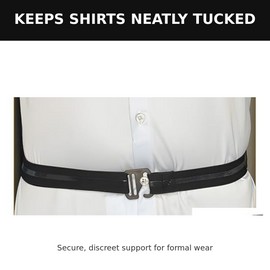 Adjustable Shirt Stay Belt for Men & Women, Non-Slip Elastic Shirt Tuck Belt, Anti-Wrinkle Invisible Waistband, Keeps Shirts Tucked All Day for Business, Office & Formal Wear