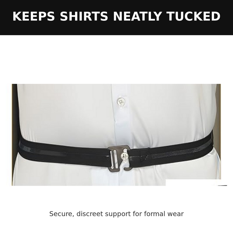 Adjustable Shirt Stay Belt for Men & Women, Non-Slip Elastic