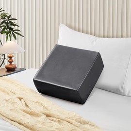 P Pothuiny Grey Cube Pillow Case Cover, Square Satin Pillowcase With Hidden Zipper, 12"x12"x5.5" (ONLY Pillowcase)