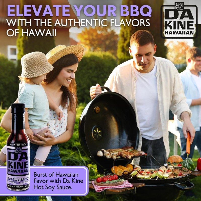 Da Kine Hawaiian Hot Soy Sauce, Premium Gourmet Hot Sauce