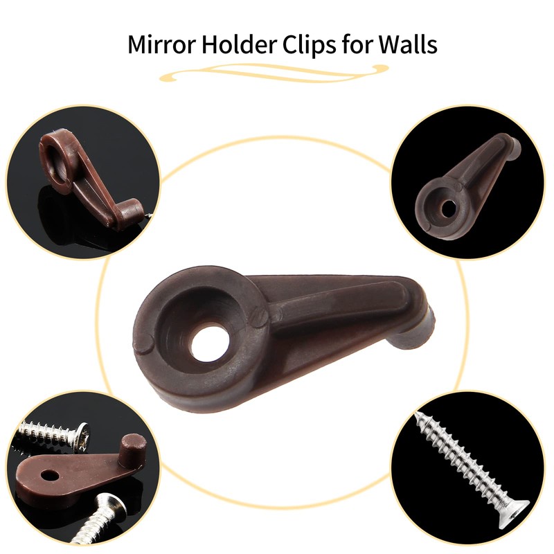 Qjaiune 20 Pack Glass Window Clips Brown Retainer Clips, Glass