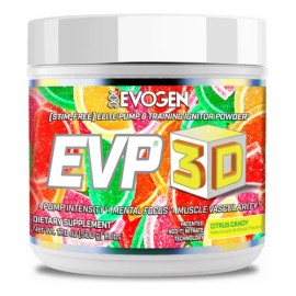 Preentreno Evogen EVP 3D Citrus Candy 500g Sin Gluten Deportivo