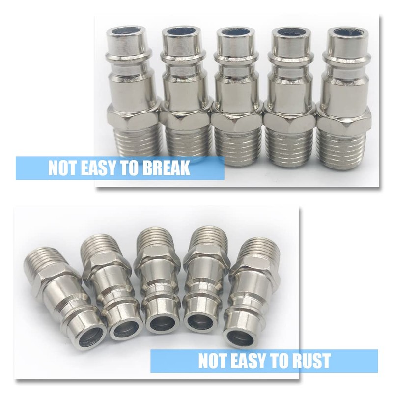 5 Pcs Male Thread Quick Release Connectors Air Line Coupler