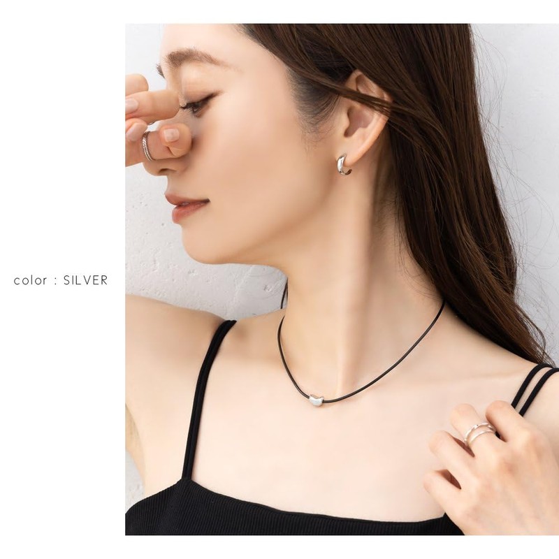 Cream Dot Necklace, Nickel-free, Women's Popular, Short, Long, Heart, Lariet,