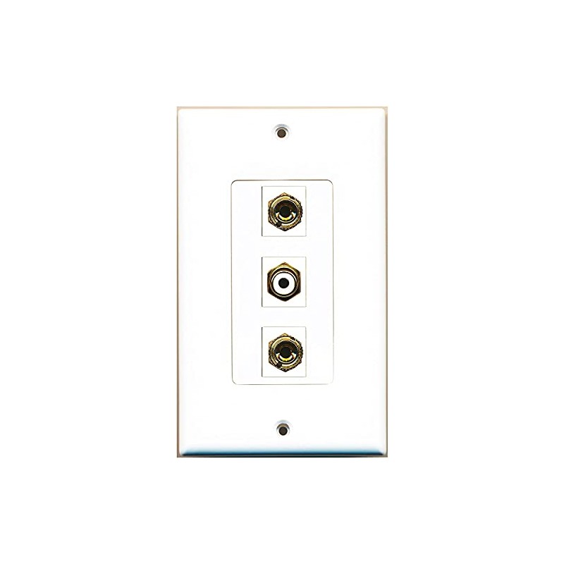 RiteAV - 1 Port RCA White 2 Port Banana Speaker
