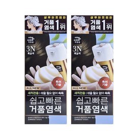 Mise en Scene Easy and Fast Foam Dye 3N Black Brown 2 Pack / 미쟝센 쉽고 빠른 거품염색 3N 흑갈색 2개팩